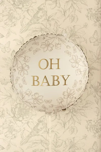 Folienballon Scheibe Oh Baby, 35x35 cm, mix