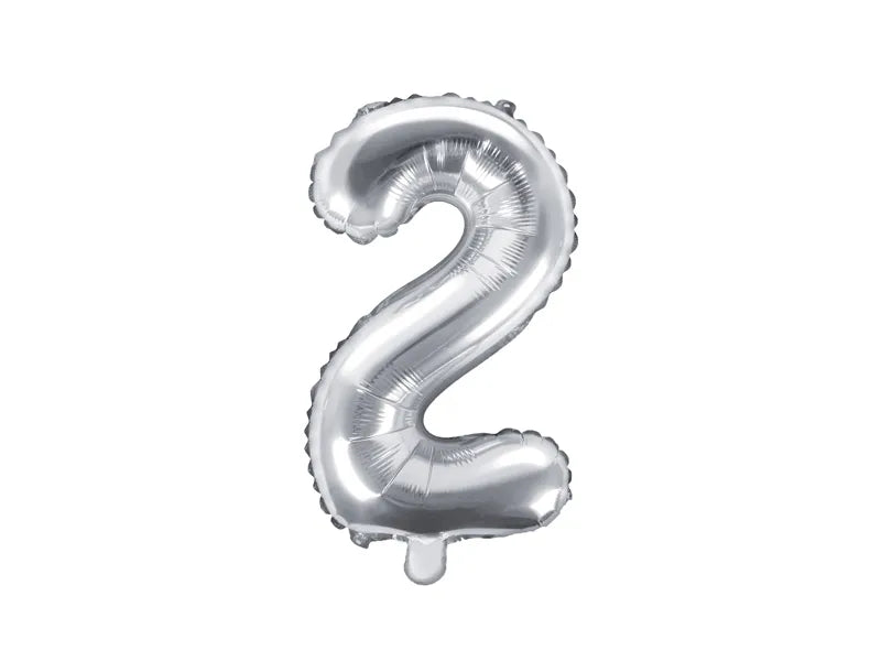 Folienballon Zahlen Silber 35 cm - Avaloon Party-Deko-Geschenke
