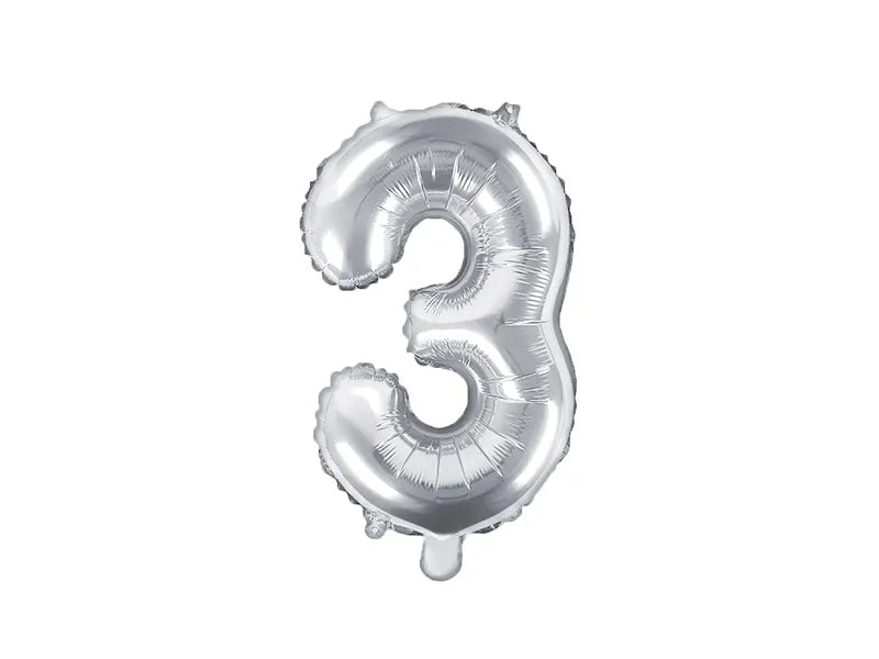 Folienballon Zahlen Silber 35 cm - Avaloon Party-Deko-Geschenke