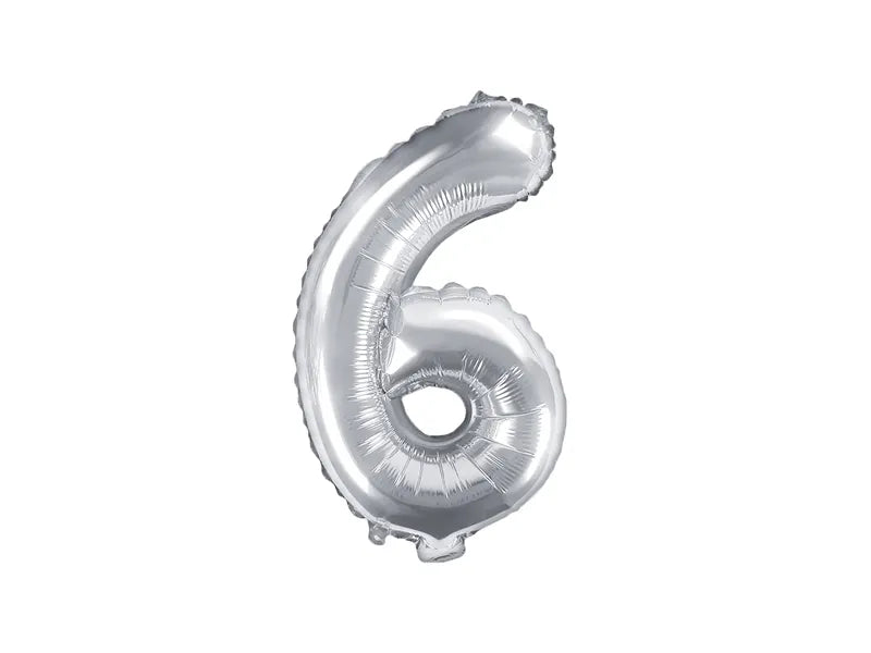 Folienballon Zahlen Silber 35 cm - Avaloon Party-Deko-Geschenke