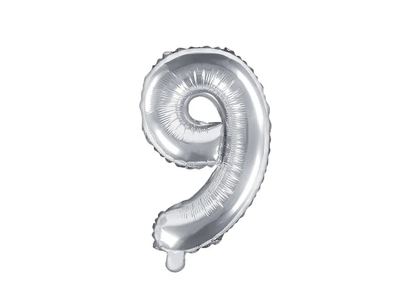 Folienballon Zahlen Silber 35 cm - Avaloon Party-Deko-Geschenke