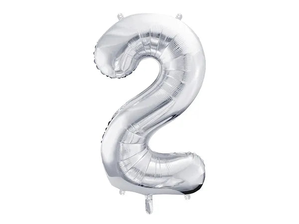 Folienballon Zahlen silber 86 cm - Avaloon Party-Deko-Geschenke