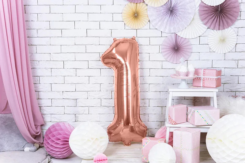 Folienballon Zahlen Roségold 86 cm - Avaloon Party-Deko-Geschenke