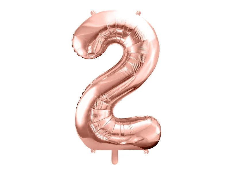 Folienballon Zahlen Roségold 86 cm - Avaloon Party-Deko-Geschenke
