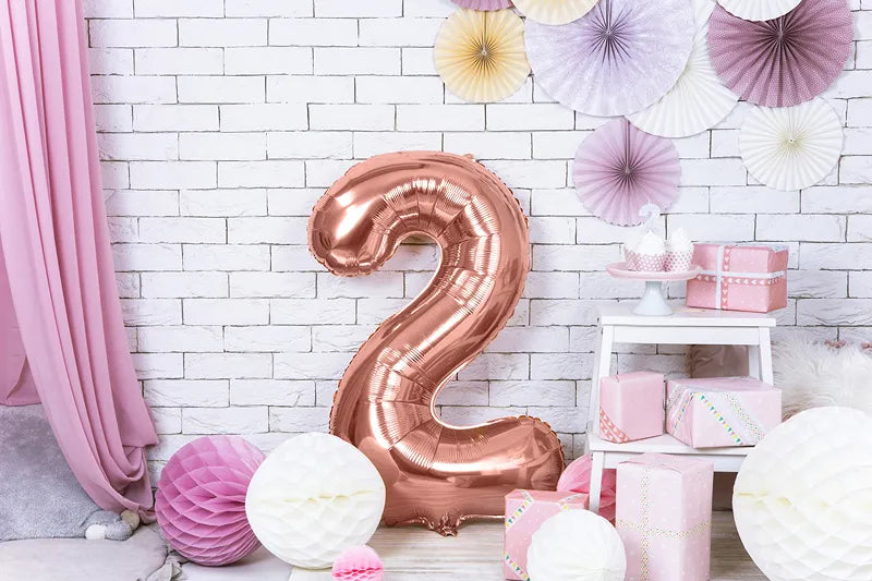 Folienballon Zahlen Roségold 86 cm - Avaloon Party-Deko-Geschenke