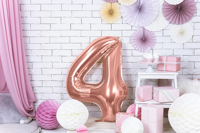 Folienballon Zahlen Roségold 86 cm - Avaloon Party-Deko-Geschenke