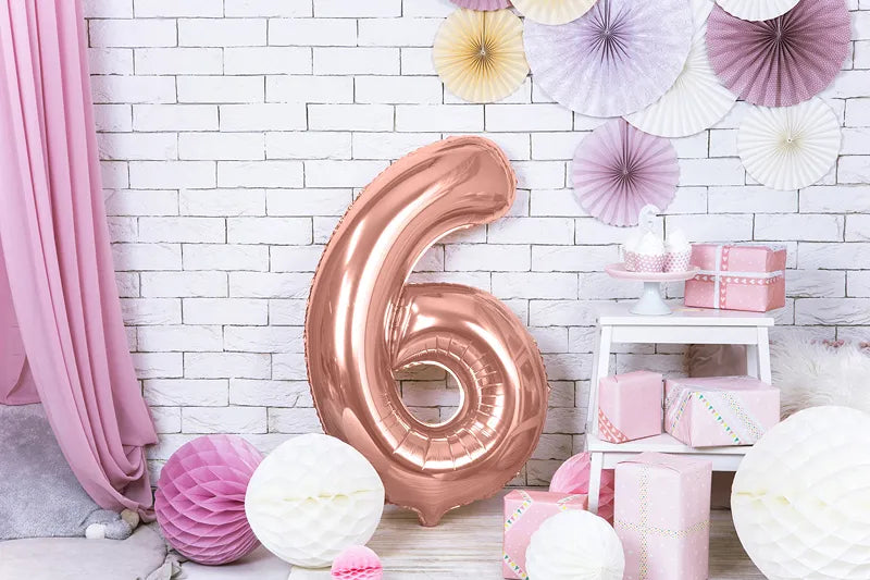 Folienballon Zahlen Roségold 86 cm - Avaloon Party-Deko-Geschenke