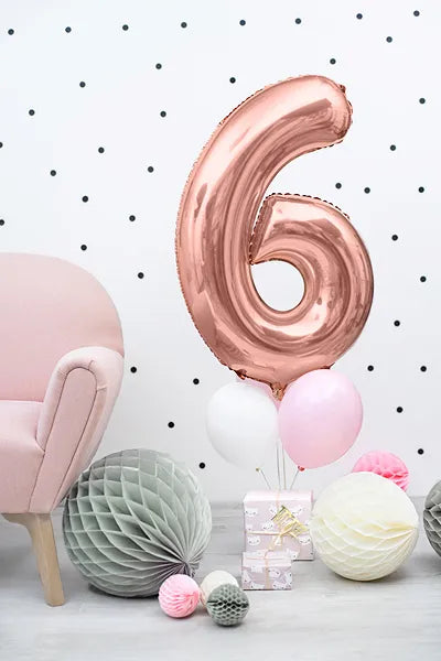 Folienballon Zahlen Roségold 86 cm - Avaloon Party-Deko-Geschenke