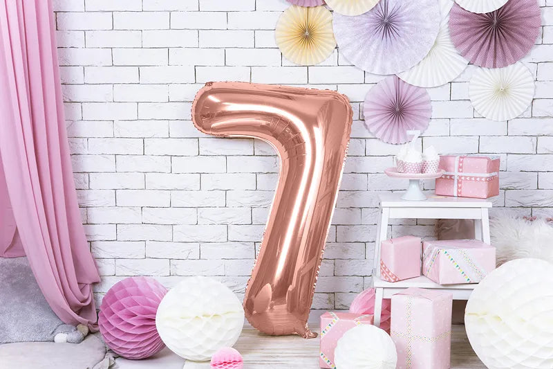 Folienballon Zahlen Roségold 86 cm - Avaloon Party-Deko-Geschenke