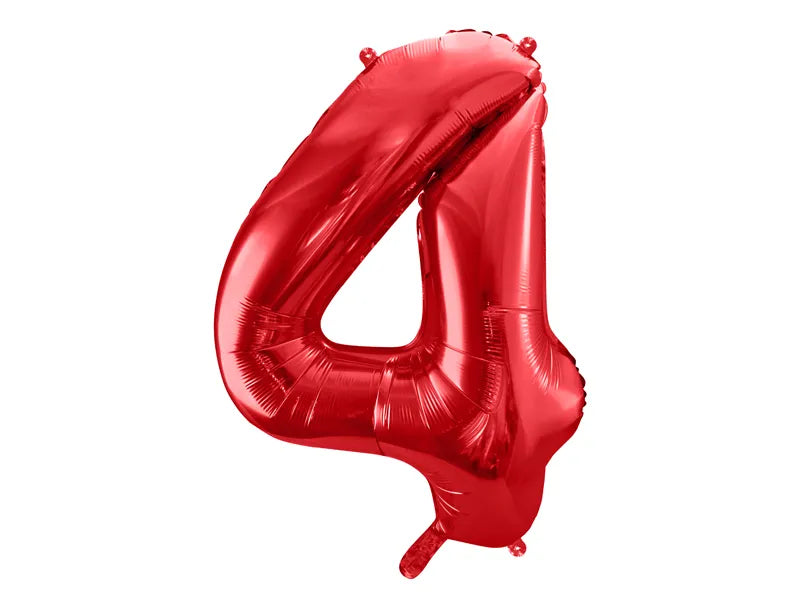 Folienballon Zahlen Rot - Avaloon Party-Deko-Geschenke