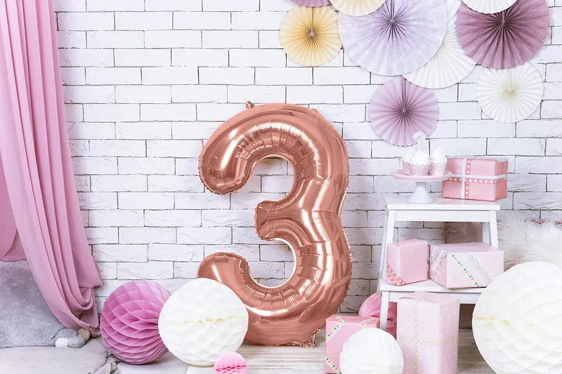 Folienballon Zahlen Roségold 86 cm - Avaloon Party-Deko-Geschenke