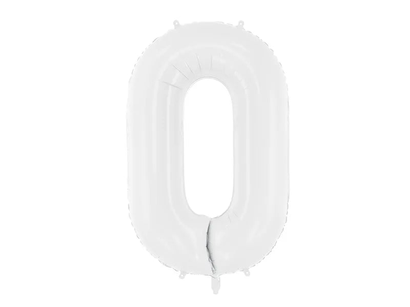Folienballon Zahlen Weiss - Avaloon Party-Deko-Geschenke