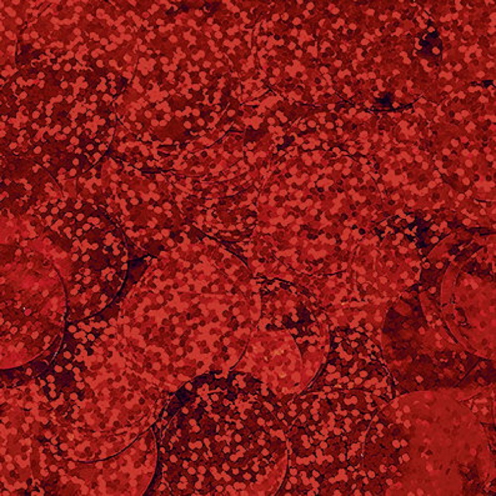 Folienkonfetti Rund 3,8 cm Holografie Rot ( 15g) - Avaloon Party-Deko-Geschenke