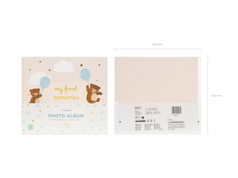 Fotoalbum Teddybär, 28x25 cm, 50 Seiten - Avaloon Party-Deko-Geschenke