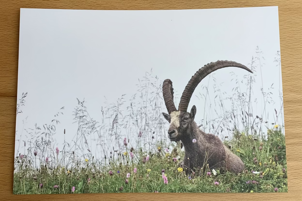 Postkarte Heimatliebe Steinbock liegend - Avaloon Party-Deko-Geschenke