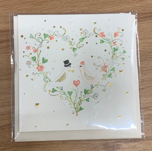 Minikarte Zweivögel im Herz - Avaloon Party-Deko-Geschenke