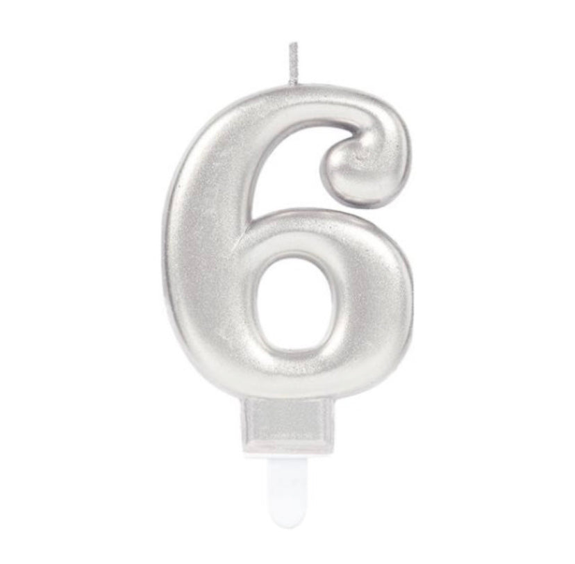 Geburtstag Zahlen Silber 9.3 cm - Avaloon Party-Deko-Geschenke