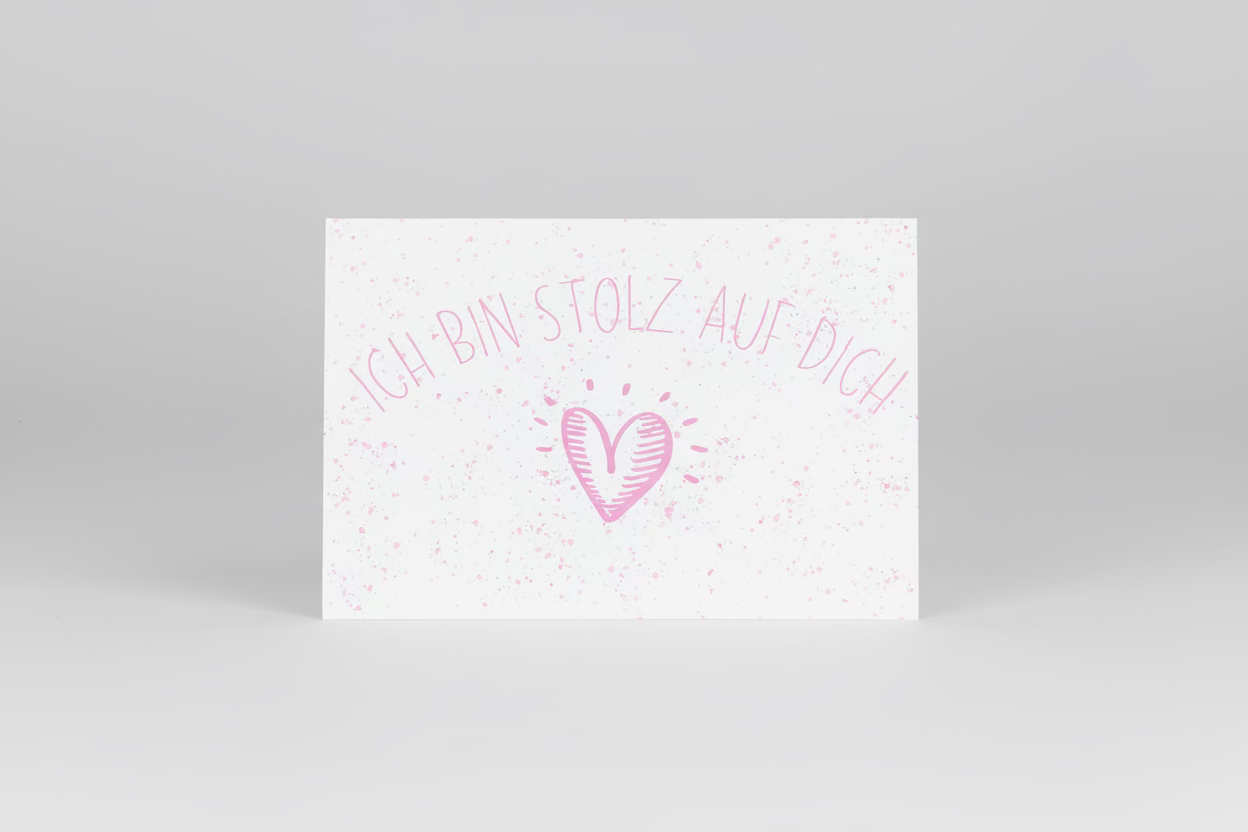 Postkarte ich bin stolz auf Dich - Avaloon Party-Deko-Geschenke