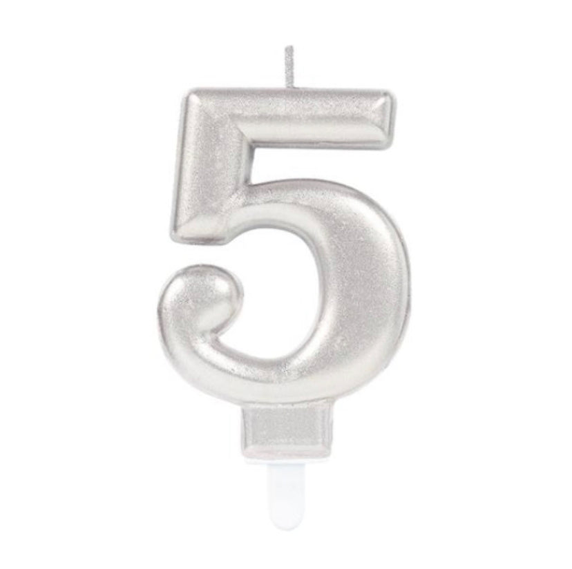 Geburtstag Zahlen Silber 9.3 cm - Avaloon Party-Deko-Geschenke