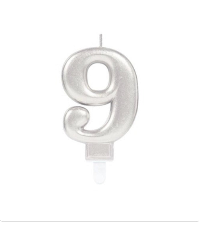 Geburtstag Zahlen Silber 9.3 cm - Avaloon Party-Deko-Geschenke