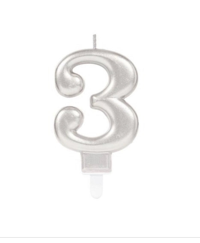 Geburtstag Zahlen Silber 9.3 cm - Avaloon Party-Deko-Geschenke