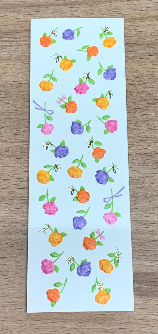 Lesezeichen farbige Blumen mit Schleife - Avaloon Party-Deko-Geschenke