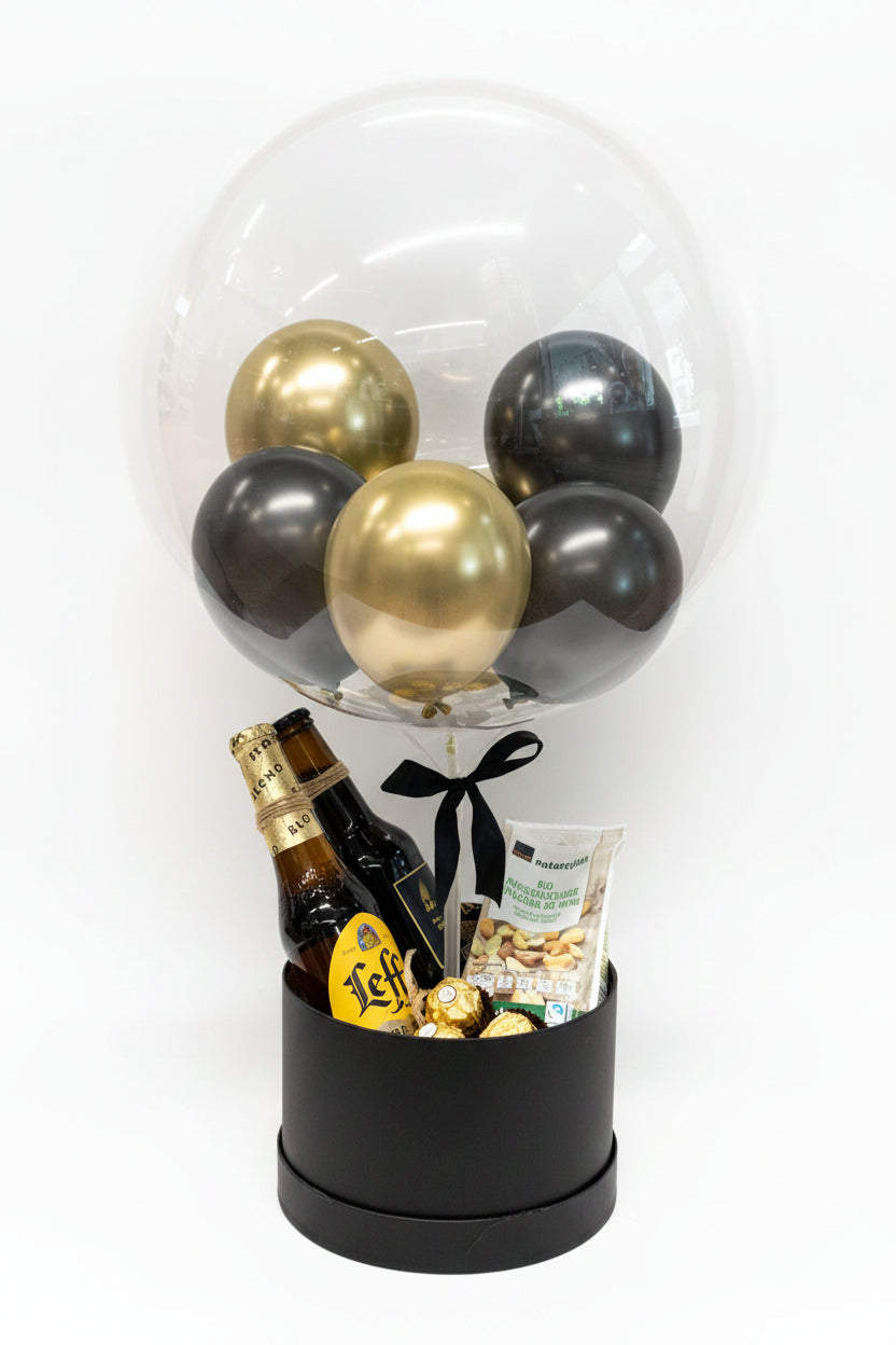 Geschenkballon gefüllt mit kleine ballon - Avaloon Party-Deko-Geschenke