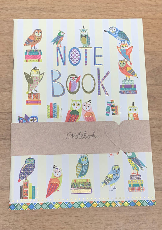 Notizbuch Eulen mit Bücher - Avaloon Party-Deko-Geschenke