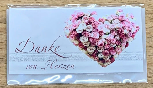 Minifaltkarte Danke Von Herzen - Avaloon Party-Deko-Geschenke