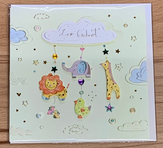 Karte Zur Geburt Tieren - Avaloon Party-Deko-Geschenke