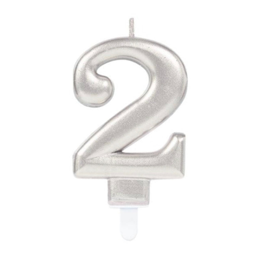 Geburtstag Zahlen Silber 9.3 cm - Avaloon Party-Deko-Geschenke
