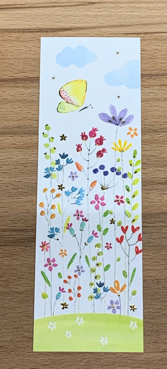 Lesezeichen Blumen mit Schmetterling - Avaloon Party-Deko-Geschenke