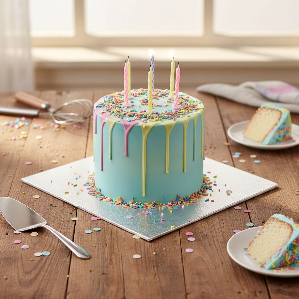 FunCakes Cake Drum Quadrat Silber 25cm – Tortenplatte