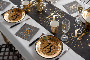 Serviette Sparkling 18 Gold 33 x 33 cm