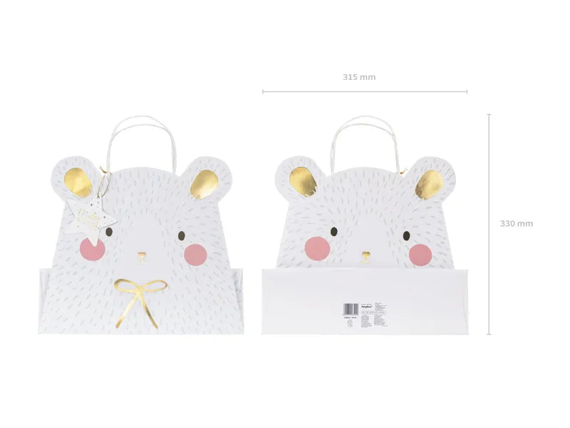 Geschenktüte Eisbär, Mix, 31.5x27x10cm - Avaloon Party-Deko-Geschenke