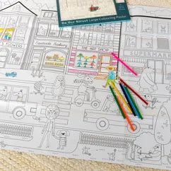 Ausmalposter mit Buntstiften - On Our Street