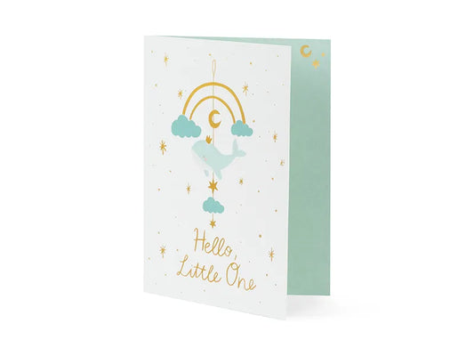 Grußkarte mit Anhänger Wal, 14x20 cm - Avaloon Party-Deko-Geschenke
