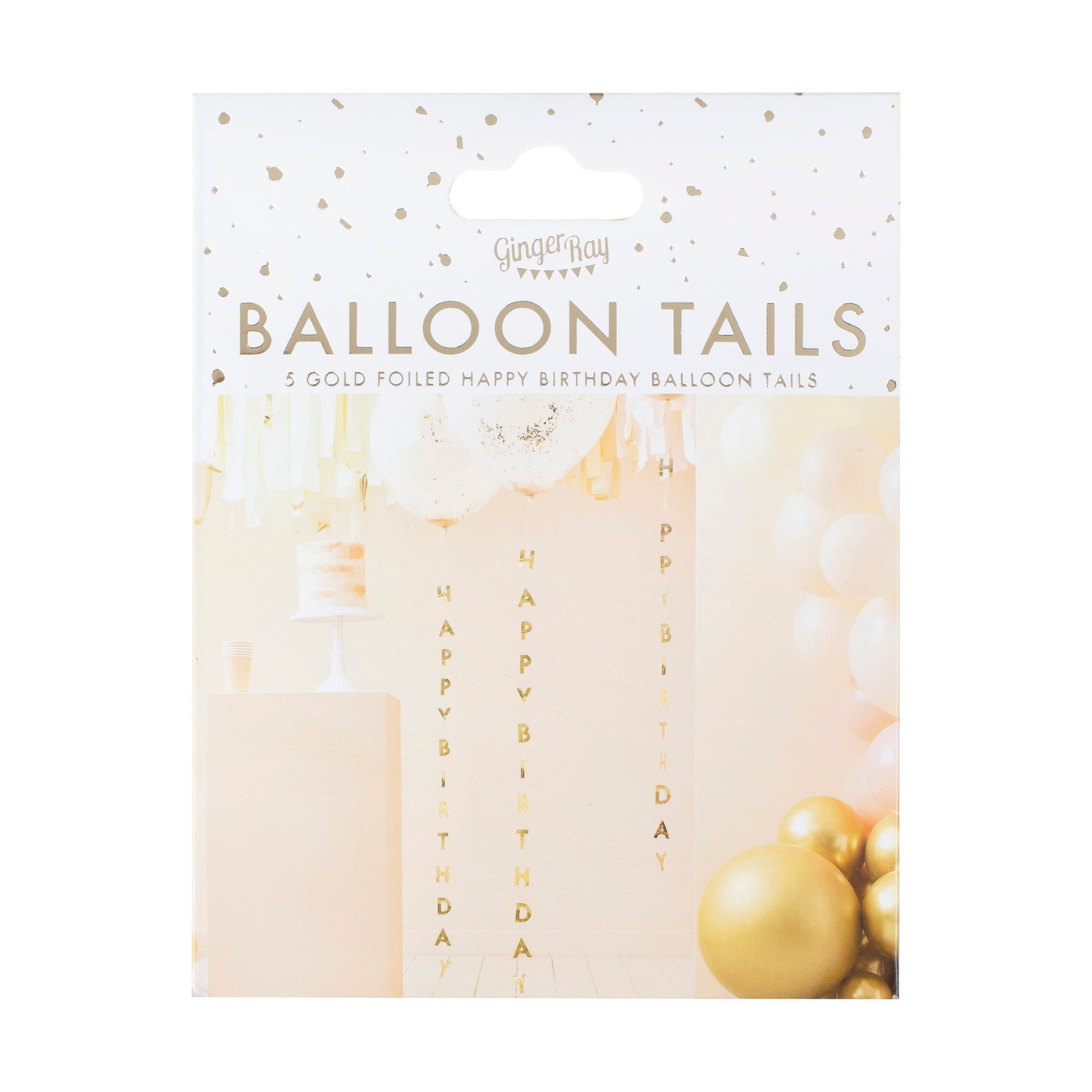 Happy Birthday Balloon Tails gold - Avaloon Party-Deko-Geschenke