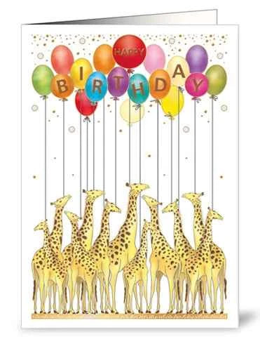 Minikarte Happy Birthday Giraffen