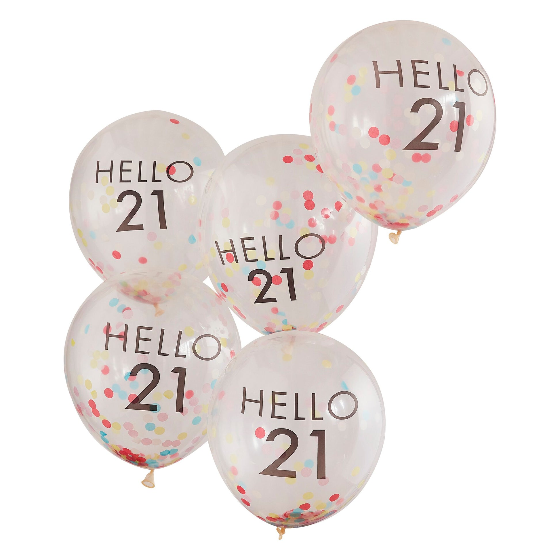 Konfetti Zahlen Ballon Hallo, Regenbogen - Avaloon Party-Deko-Geschenke
