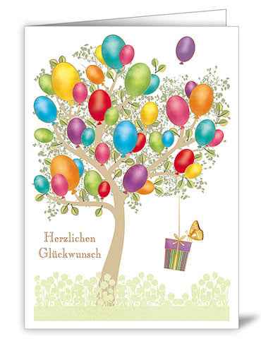 Herzlichen Glückwunsch Karte – Festliche Karte zum Gratulieren - Avaloon Party-Deko-Geschenke