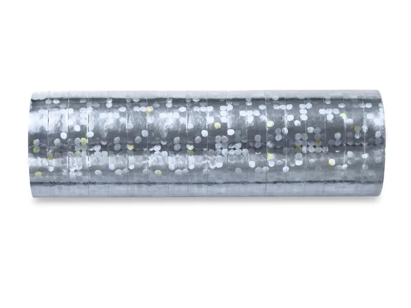 Holografische Luftschlangen Silber 3,8m - Avaloon Party-Deko-Geschenke