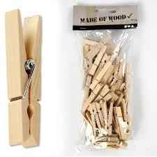 Holzklammern aus Birke, 50 Stück, 4,8cm x 1cm - Avaloon Party-Deko-Geschenke
