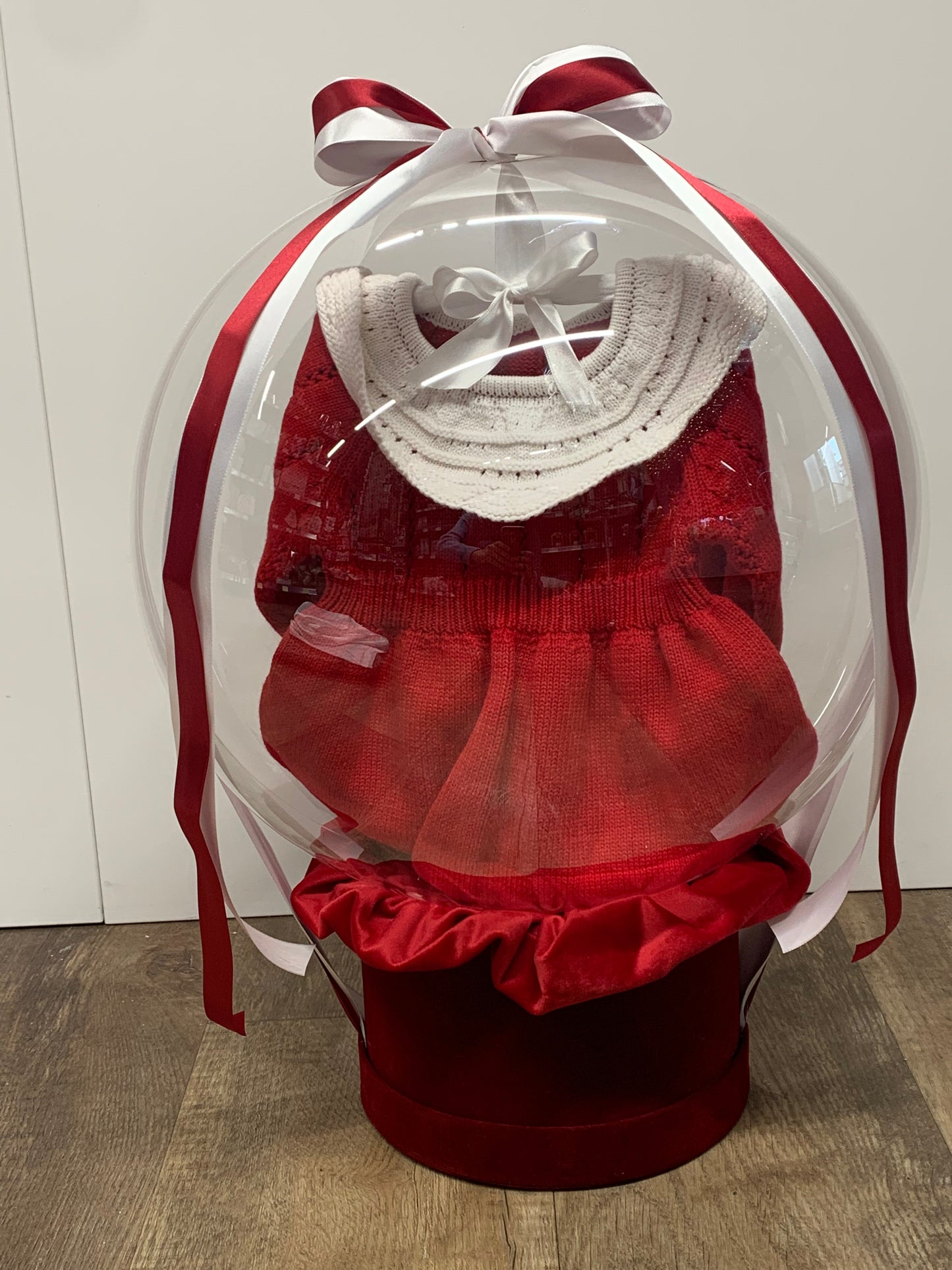 Geschenkballon Mit Strick Body Rot
