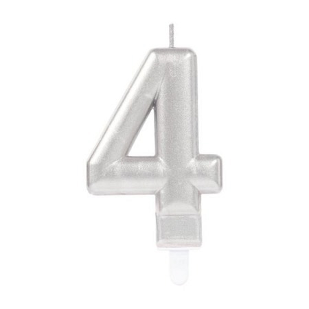 Geburtstag Zahlen Silber 9.3 cm - Avaloon Party-Deko-Geschenke