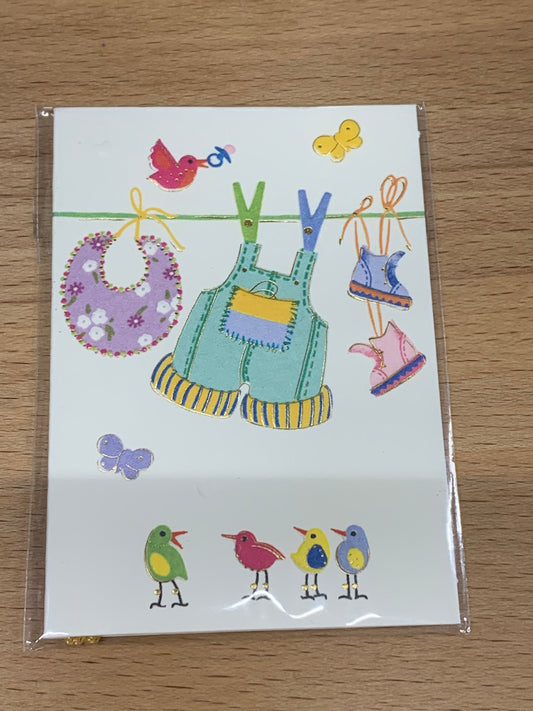 Minikarte Babywäsche - Avaloon Party-Deko-Geschenke