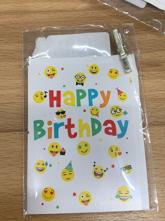 Minikarte Happy Birthday mit smile - Avaloon Party-Deko-Geschenke