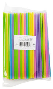 Strohalme Farbig 250 x 8 mm Plastik - Avaloon Party-Deko-Geschenke