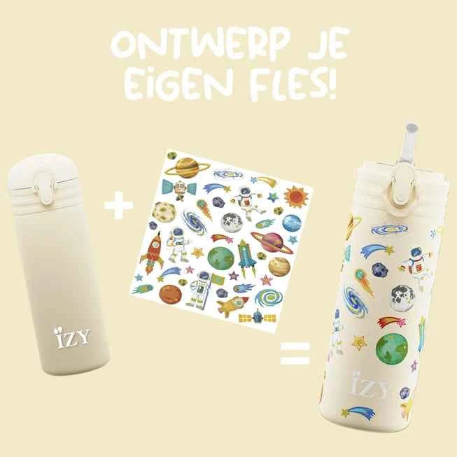 IZY KIDS - 350 ml - Yellow Space - Thermoskanne/isoliert