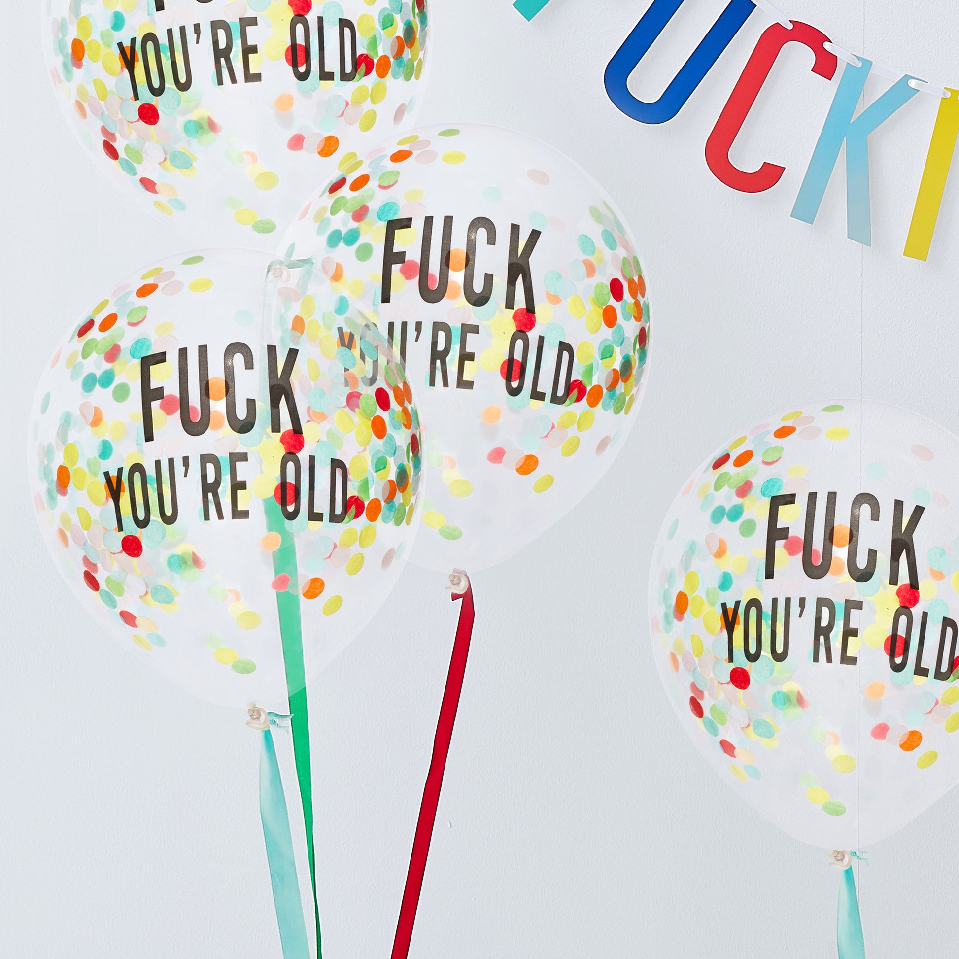 Konfetti-Ballons Fuck You're Old - Avaloon Party-Deko-Geschenke